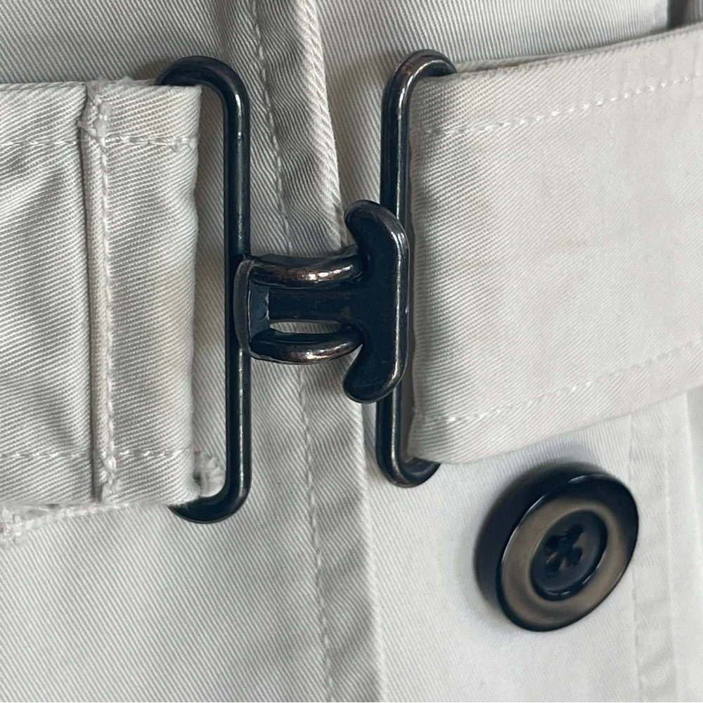 Mexx Cream Colored Lined Double Breast Trench Coat with belt Size 36 - Picture 7 of 16